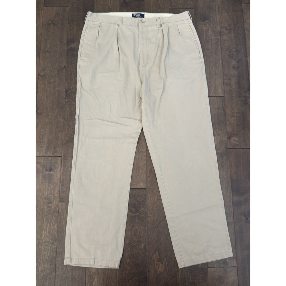 Vintage Polo Ralph Lauren USA Andrew Pant Chino Classic Pleated Khaki Mens 40X33